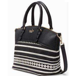 Kate Spade Jackson Street Fabric Small Dixon Crossbody Bag Black White